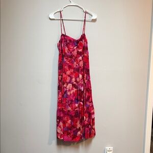 Gilli Vibrant Red and Pink Floral Dress